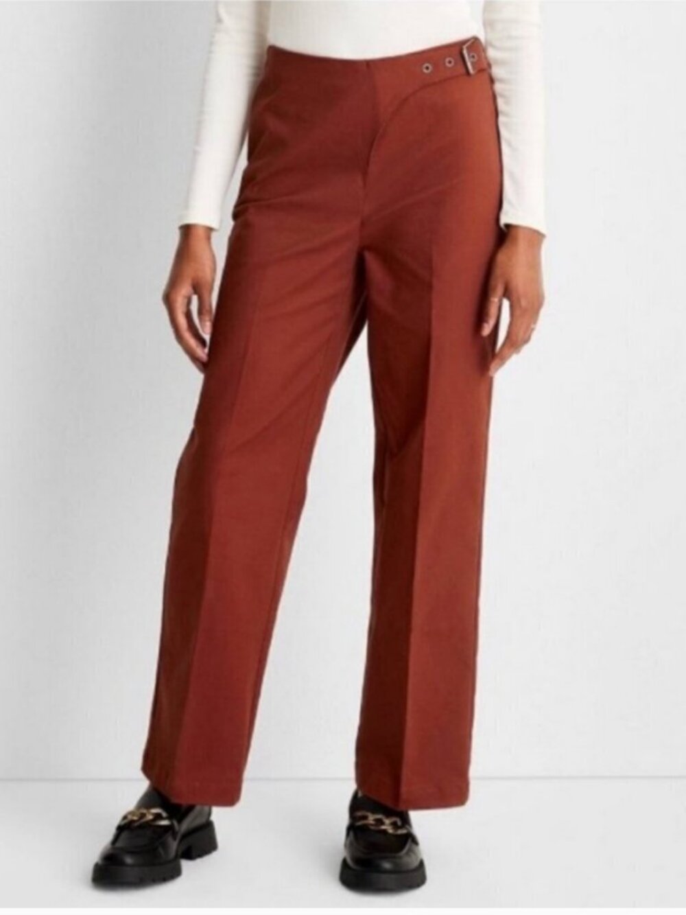 Future Collective Reese Blutstein Rust Saddle Wrap Pant Size 8